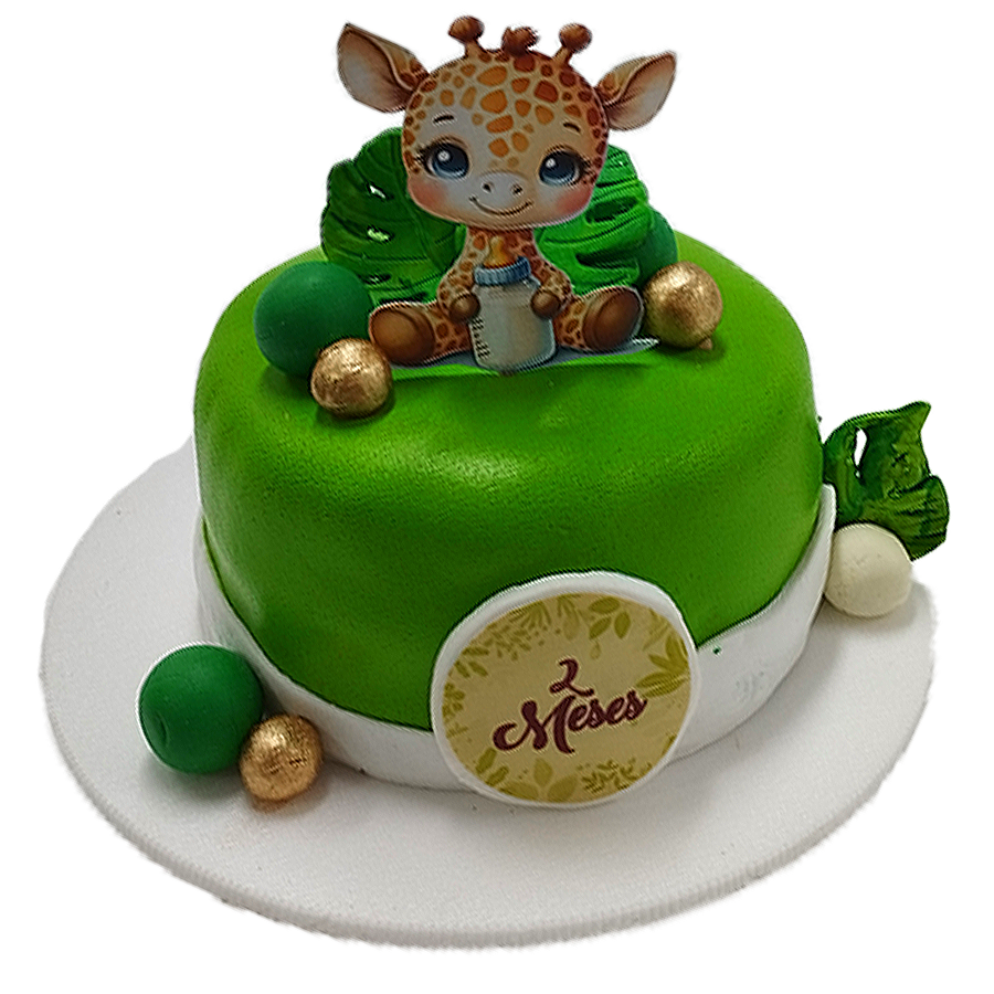torta de amapola con pastillaje